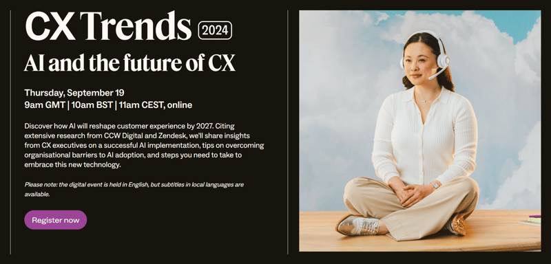 Join Zendesk's Future of CX on September 19th